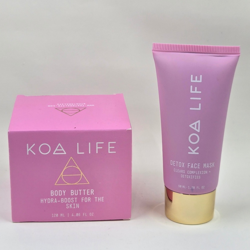 KOA LIFE Body Butter 4.06 oz and Detox Face Mask 1.7 oz Set